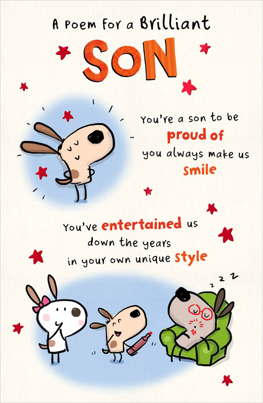 Brilliant Son Poem Birthday Card