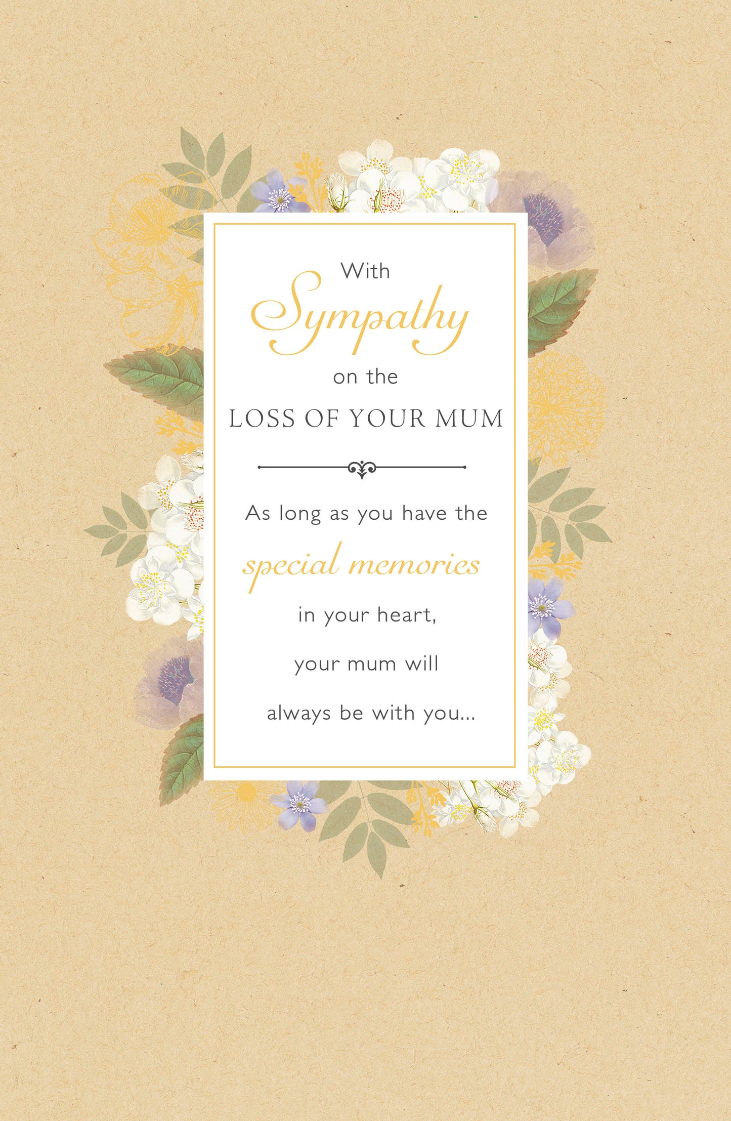 Floral Sympathy Loss Of Your Mum Card