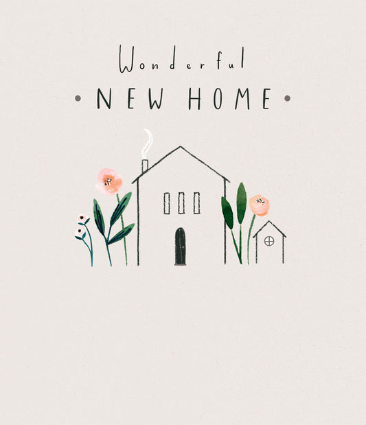Floral Wonderful New Home Card