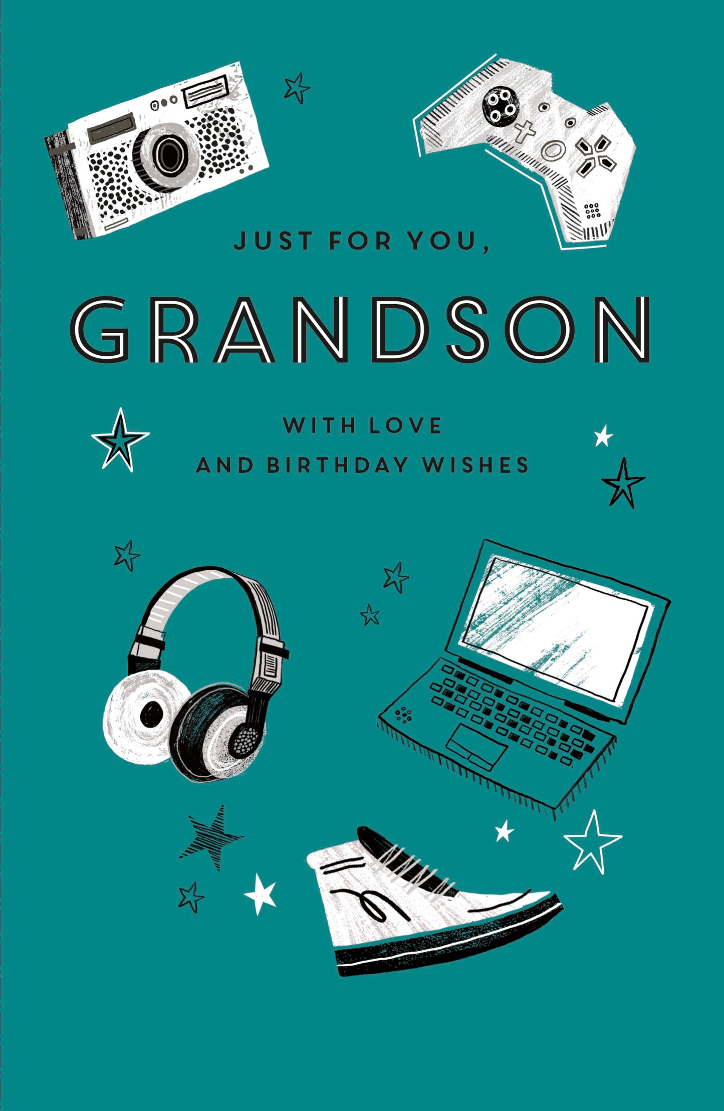 Hobby Icons Grandson Birthday Card