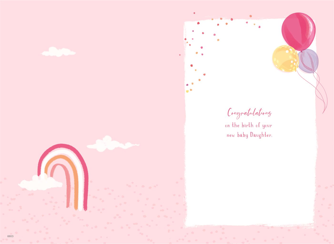 Baby Girl Born In 2026 Card