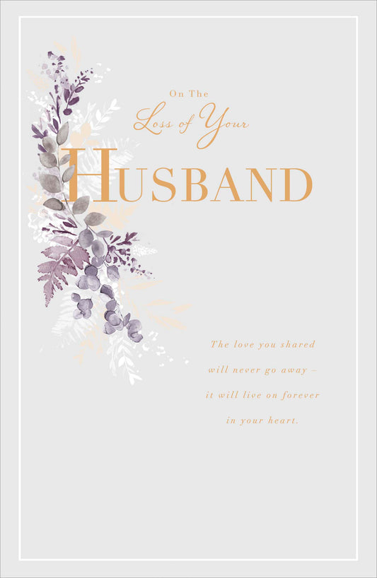 Floral Sympathy Loss Of Your Husband Card