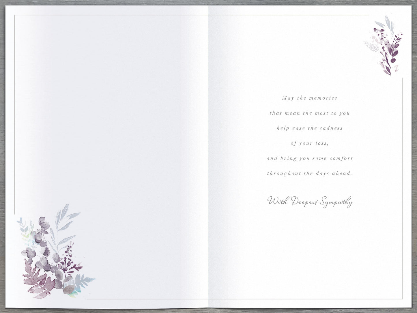 Floral Sympathy Loss Of Your Husband Card