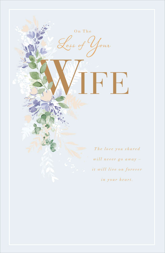 Floral Sympathy Loss Of Your Wife Card