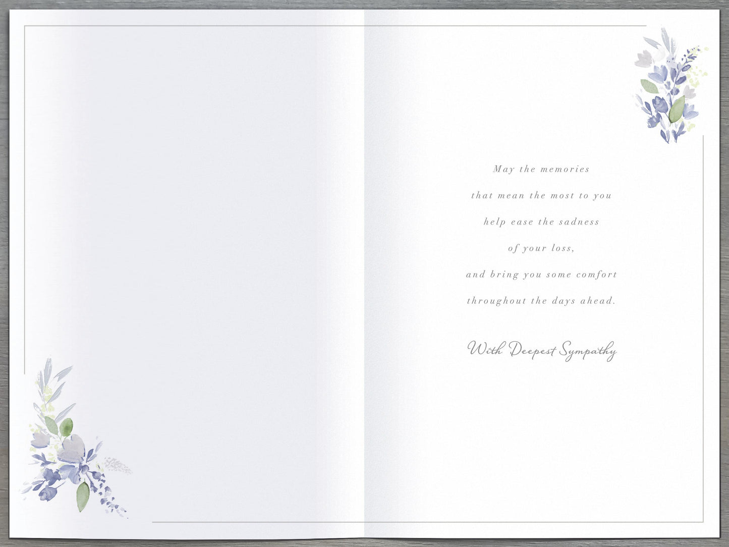 Floral Sympathy Loss Of Your Wife Card