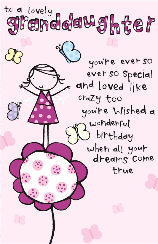 Lovely Granddaughter Birthday Card