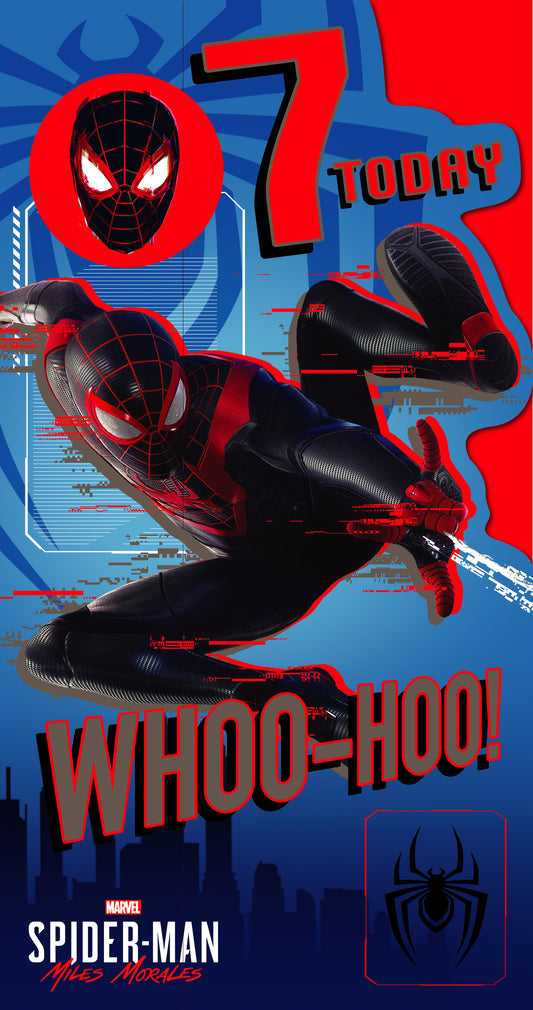 Spiderman 7th Birthday Card