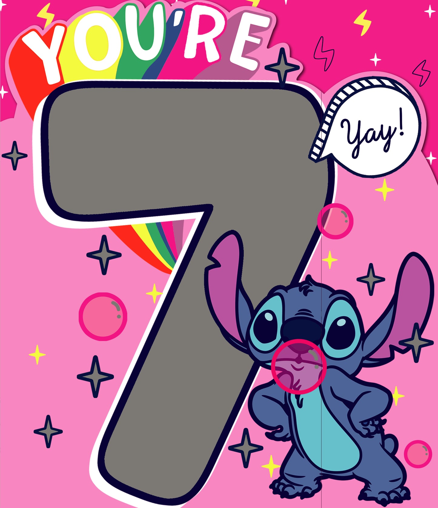 Stitch 7th Birthday Card