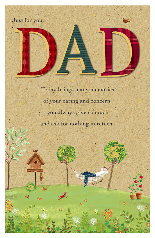 Garden Hammock Dad Birthday Card