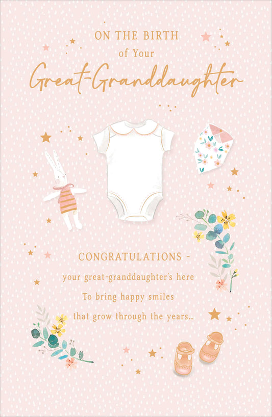 Congratulations On The Birth Of Your Great Granddaughter Card