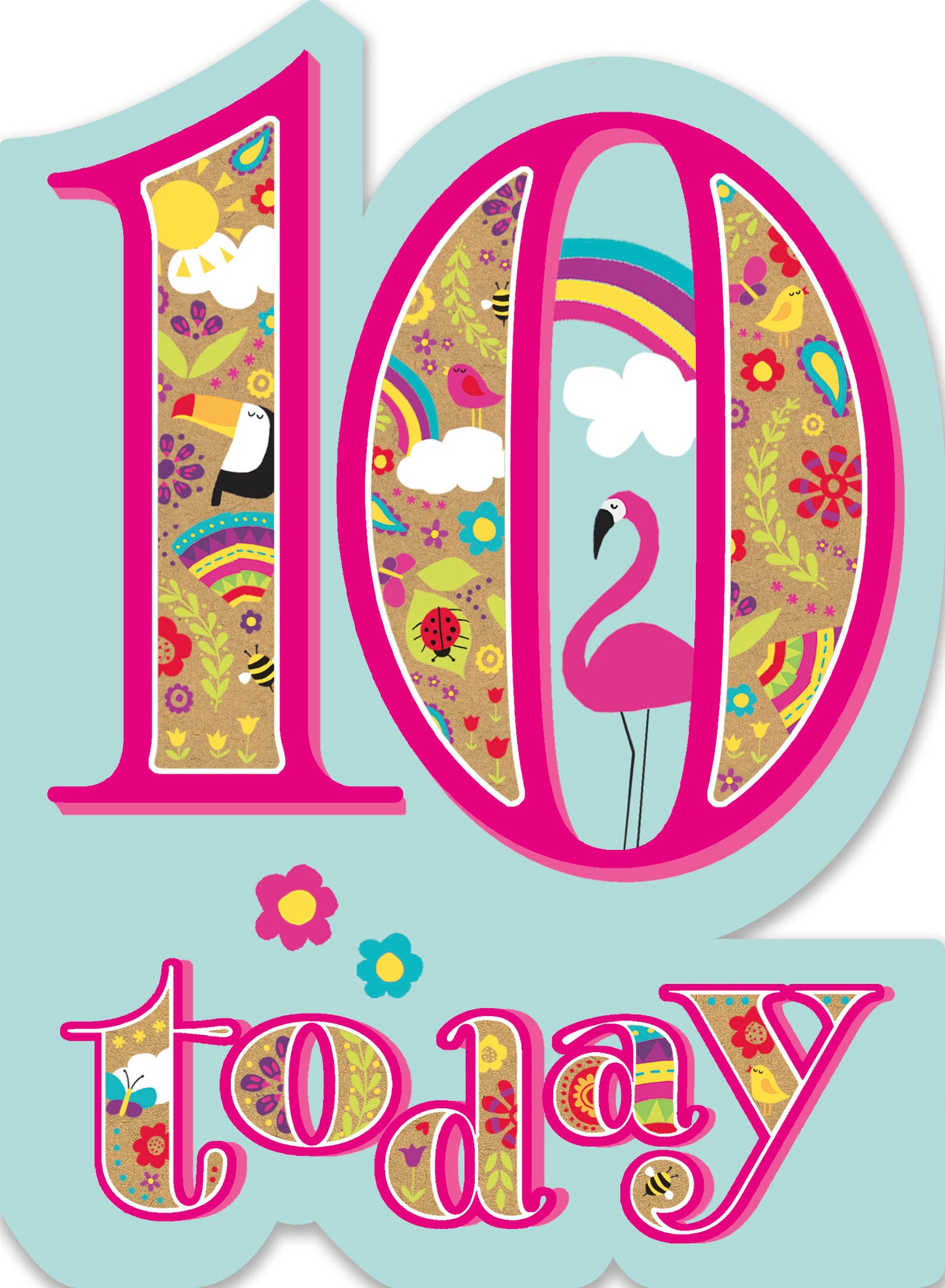 Sunshine & Animals 10th Birthday Card