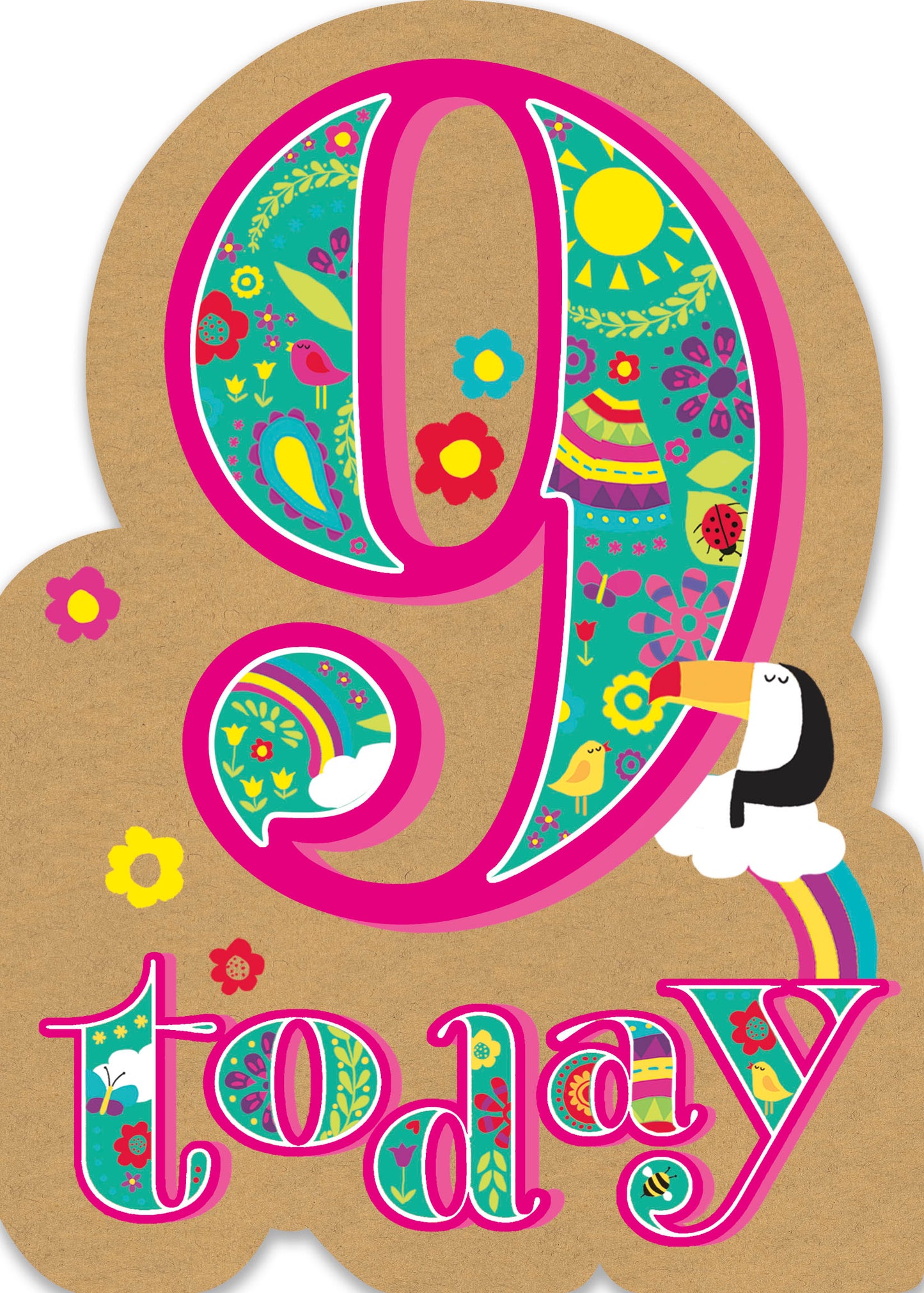 Sunshine & Animals 9th Birthday Card
