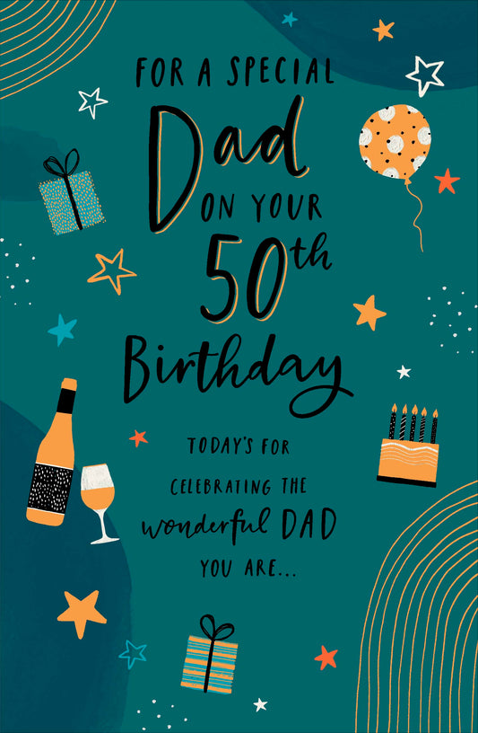 Birthday Icons Dad 50th Birthday Card