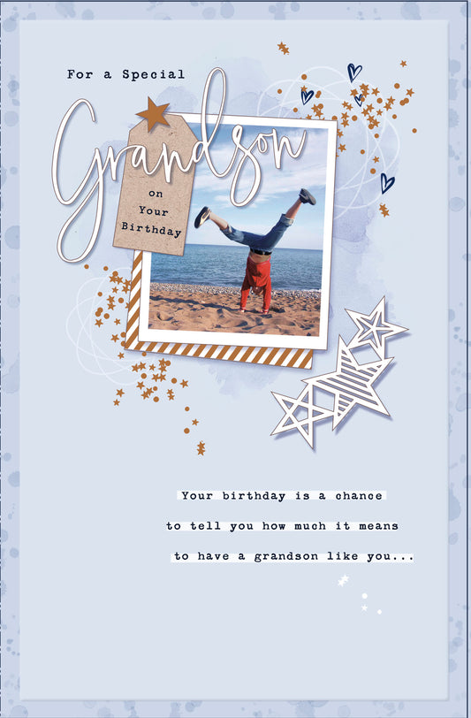 Beach Grandson Birthday Card