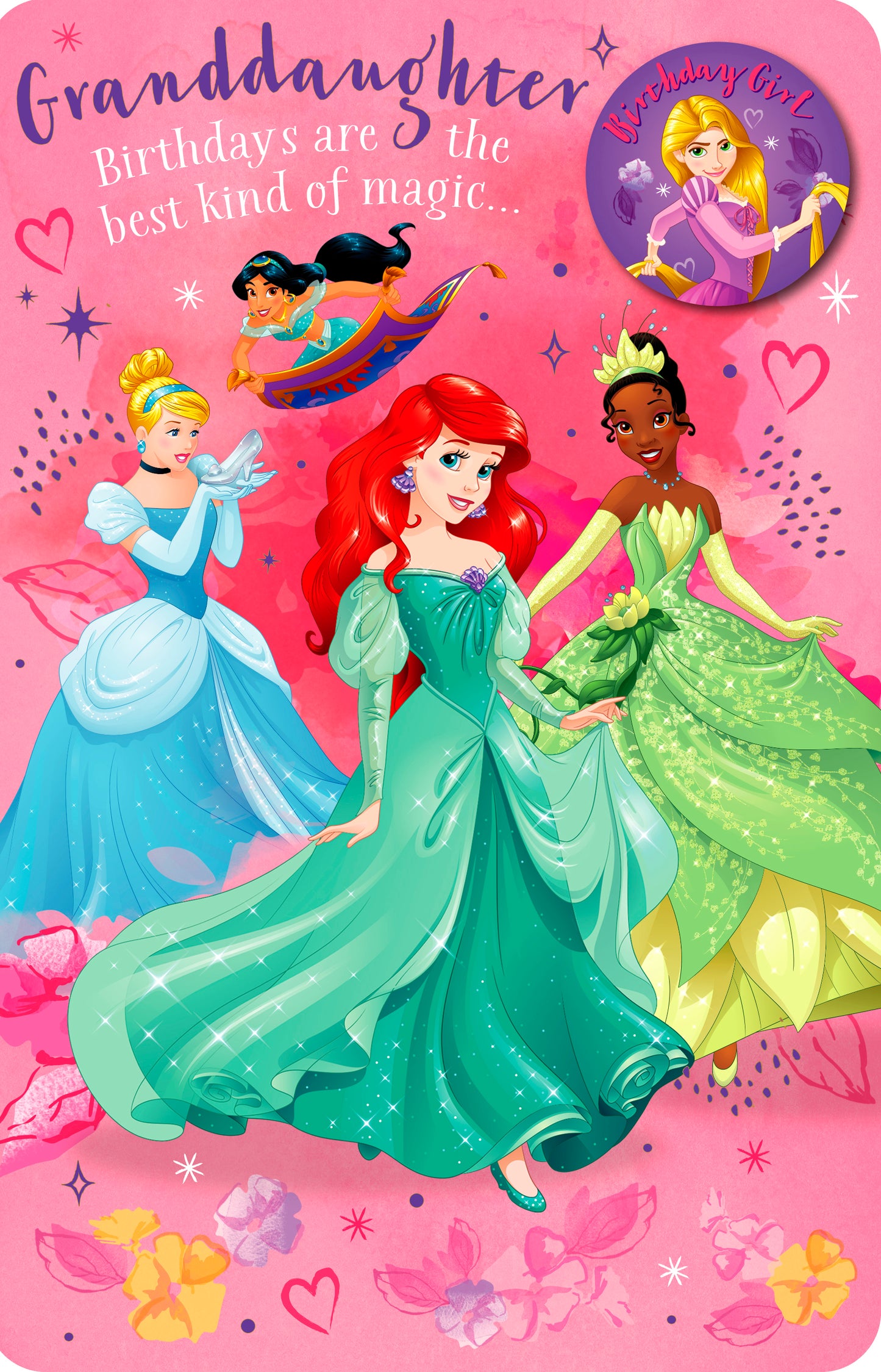 Disney Princess Granndaughter Birthday Card