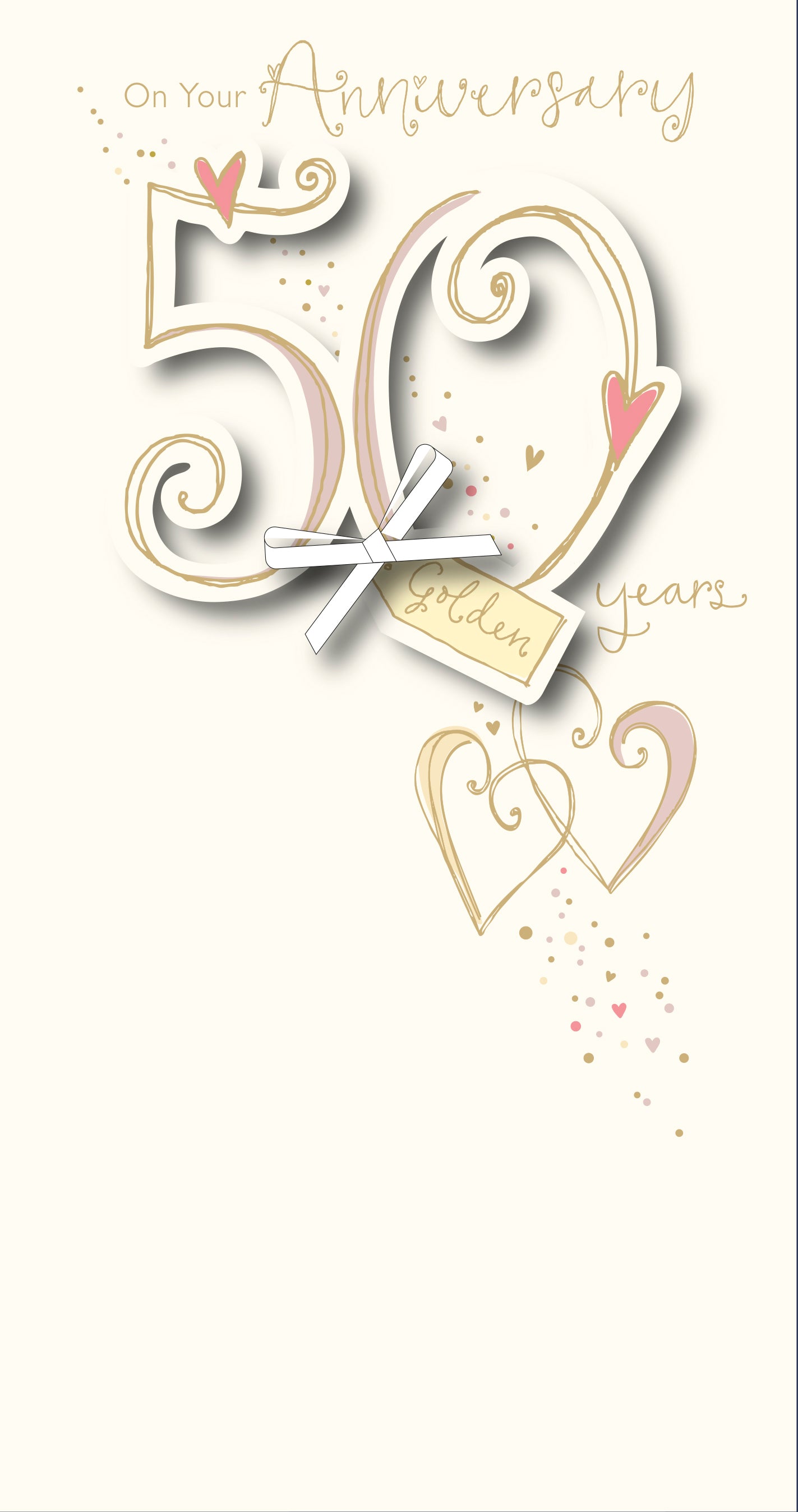 Hearts Golden / 50th Anniversary Card