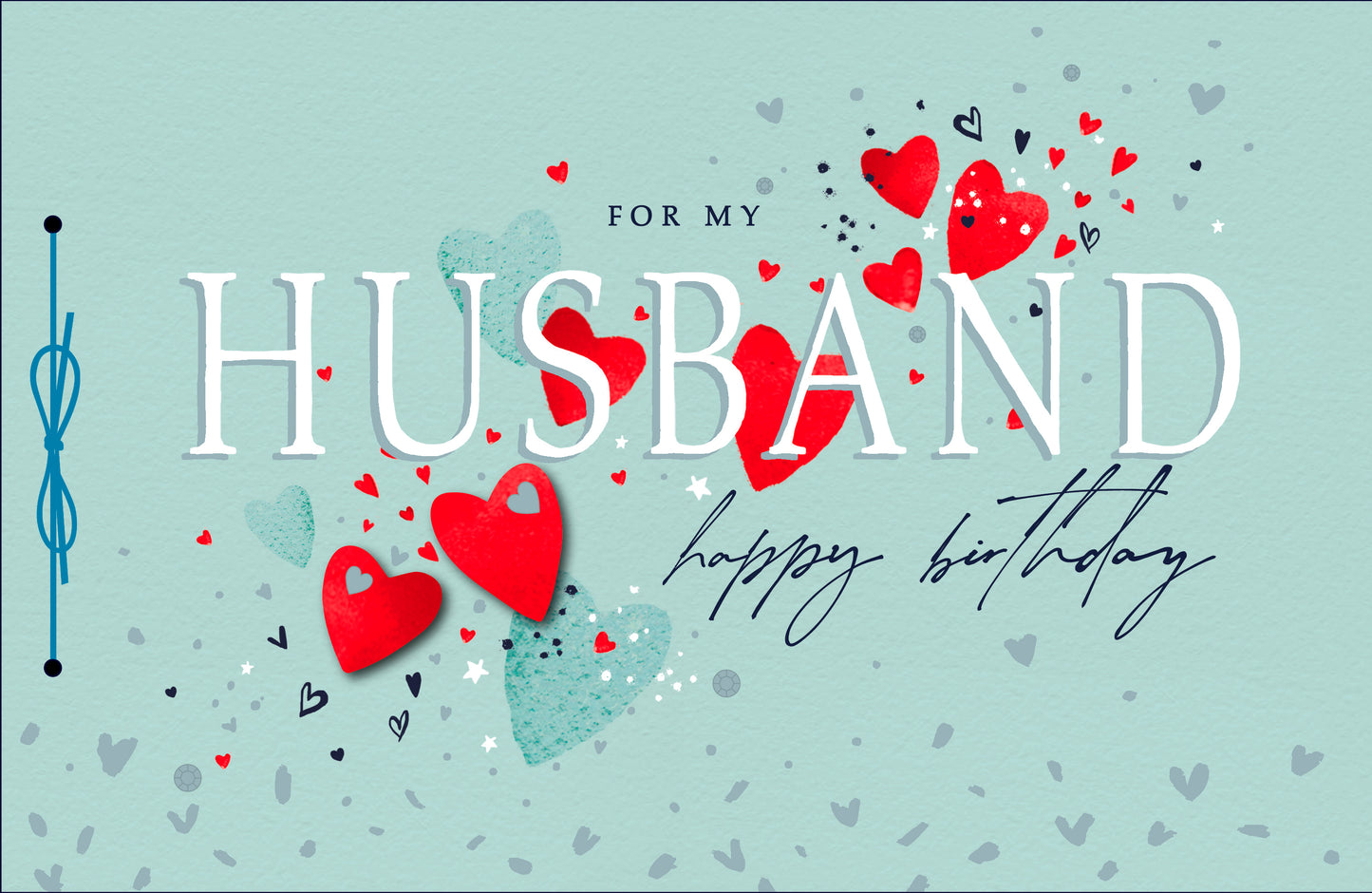 Hearts Husband Birthday Card