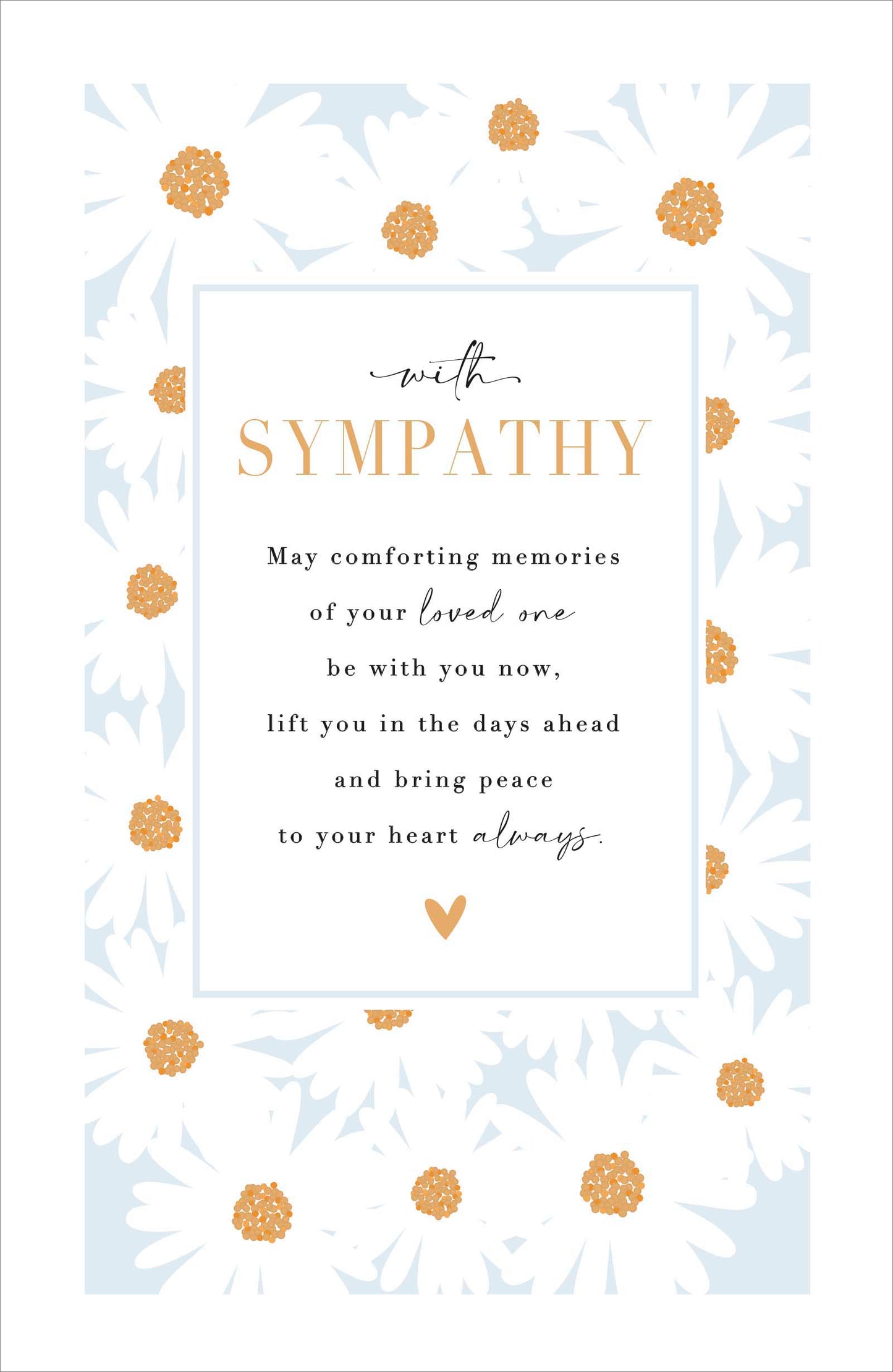 White & Gold Floral With Sympathy Card