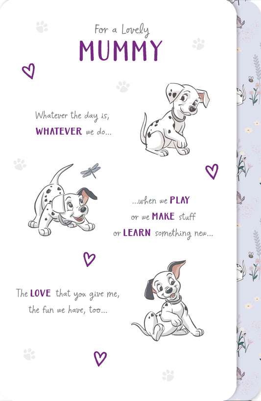 Disney Dalmatians Mummy Birthday Card