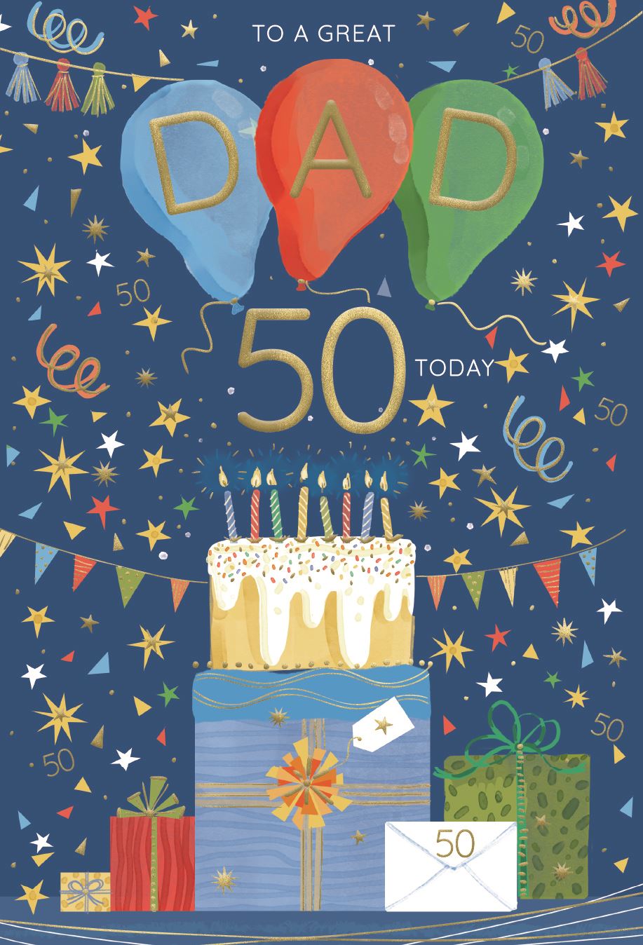 Party Dad 50th Birthday Card