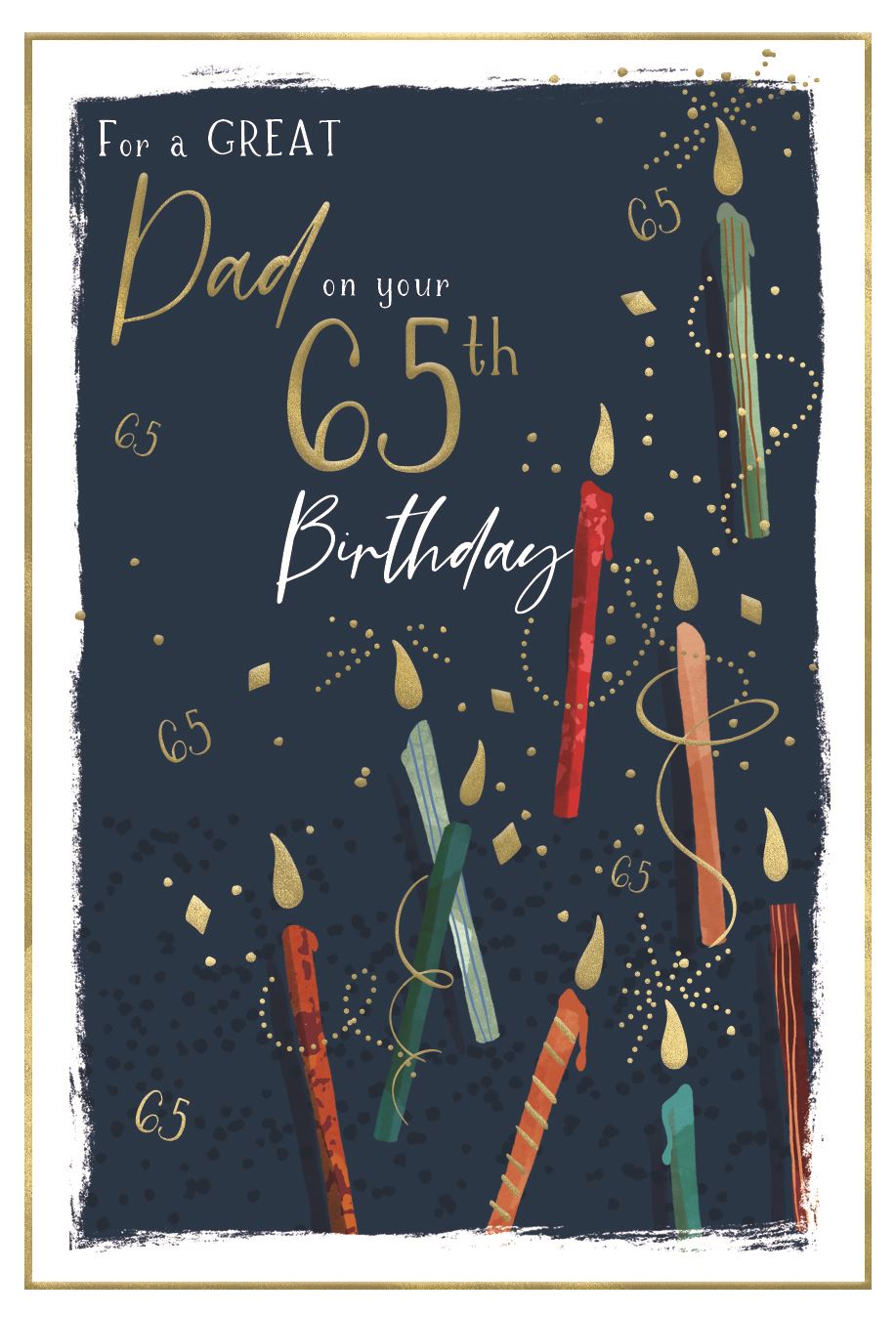 Candles Dad 65th Birthday Card