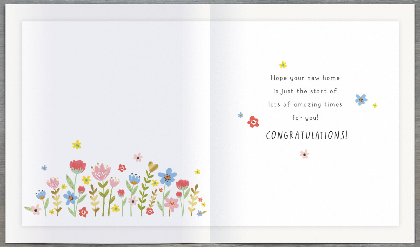 House & Rainbow New Home Card