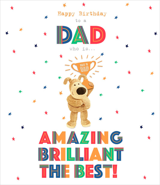 Boofle Amazing Brilliant Dad Birthday Card