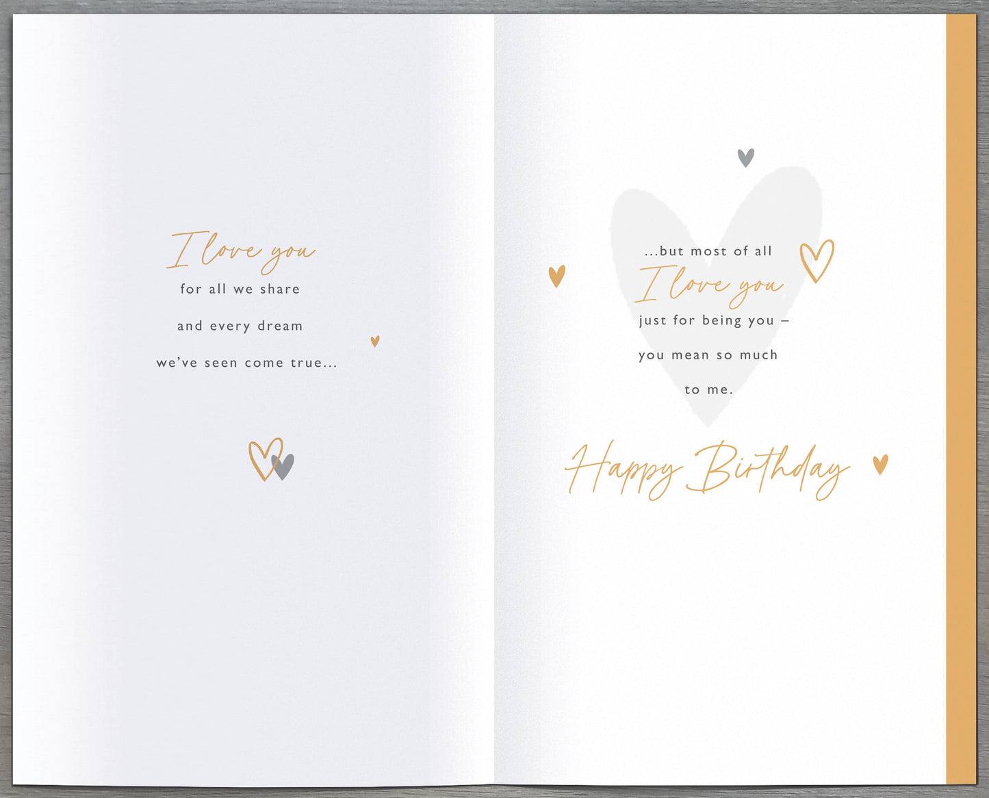 Hearts One I Love Birthday Card