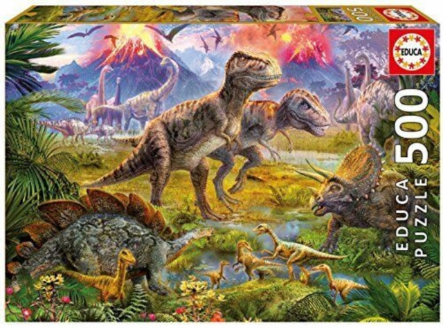 Educa Borras - Dinosaur Gathering 500 piece Jigsaw Puzzle - 8412668159693