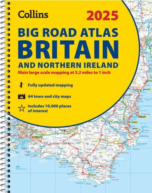 2025 Collins Big Road Atlas Britain and Northern Ireland : A3 Spiral - 9780008652883
