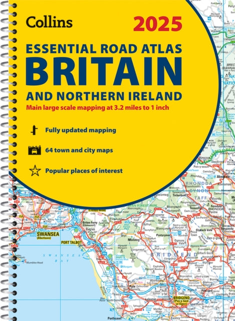 2025 Collins Essential Road Atlas Britain and Northern Ireland : A4 Spiral - 9780008652906