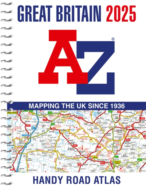 Great Britain A-Z Handy Road Atlas 2025 (A5 Spiral) - 9780008652937