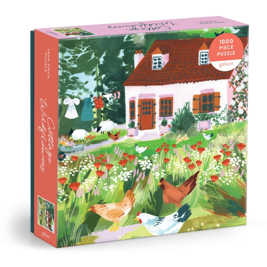 Cottage Wildflowers 1000 Piece Puzzle in a Square Box - 9780735384088