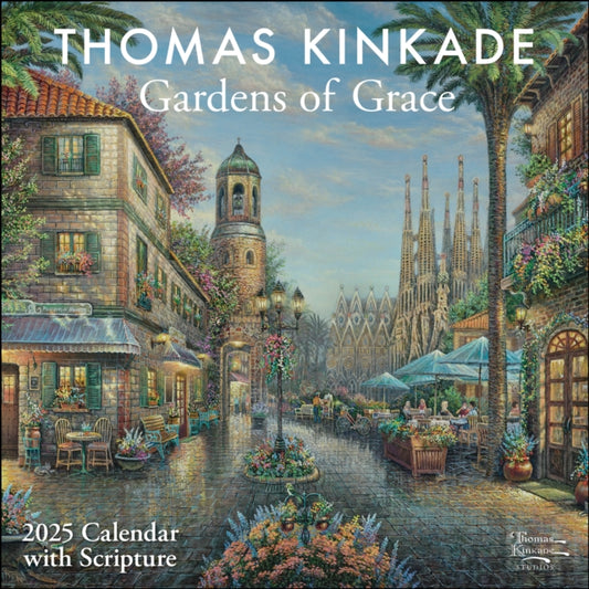 Thomas Kinkade Gardens of Grace with Scripture 2025 Wall Calendar - 9781524889104