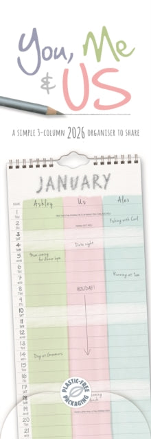 You Me & Us Planner Slim Calendar 2026