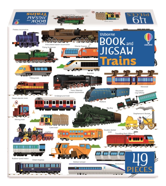 Usborne Book and Jigsaw Trains - 9781803704814