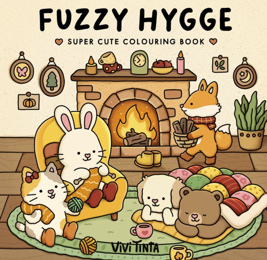 Fuzzy Hygge : Super cute colouring book - 9781804962435