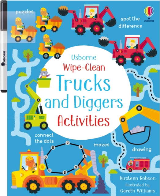 Wipe-Clean Trucks and Diggers Activities - 9781805074007