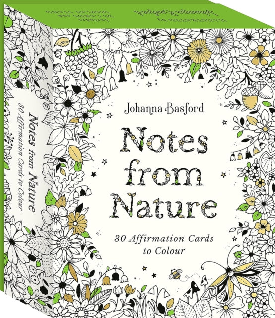 Johanna Basford's Notes from Nature : 30 Affirmations Cards to Colour - 9781805700500