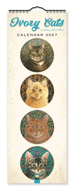 Ivory Cats Slim Calendar 2027 (Art Calendar) - 9781806941643