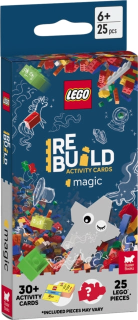 LEGO® Books: ReBuild Activity Cards: Magic (with over 30 activity cards and 25 LEGO elements) - 9781837250639