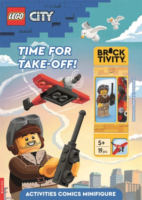 LEGO® City: Time for Take-Off! Activity Book (with Freddie Flyer minifigure and toy plane mini-build) - 9781837250820