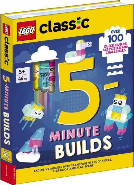 LEGO® Classic: 5-Minute Builds (with clear LEGO pieces, fold-out play scene and over 100 activities and challenges) - 9781837250851