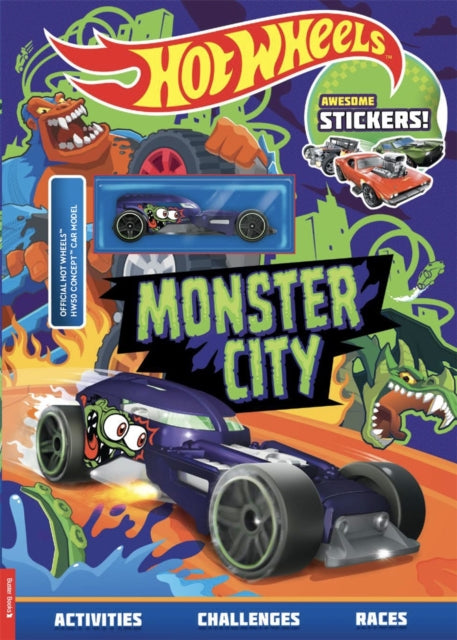 Hot Wheels™: Monster City Sticker Activity Book (Toy Car Included) - 9781837252190