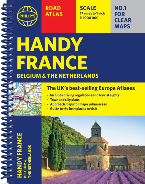 Philip's Handy Road Atlas France, Belgium and The Netherlands : Spiral A5 - 9781849077040