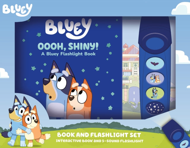 Bluey: Oooh, Shiny! Book and 5-Sound Flashlight Set - 9798384600121