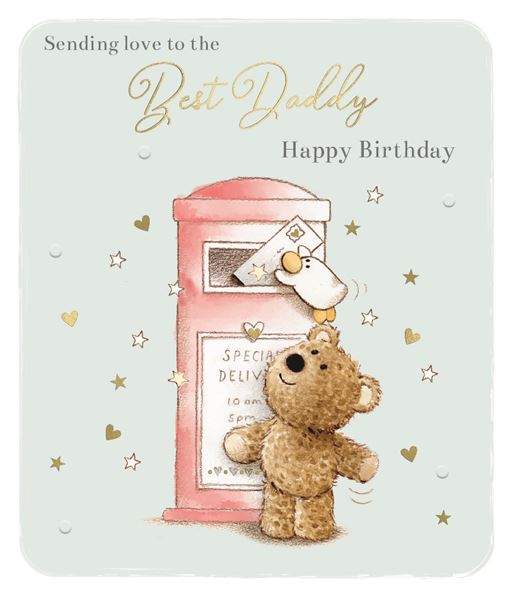 Barley Postbox Best Daddy Birthday Card