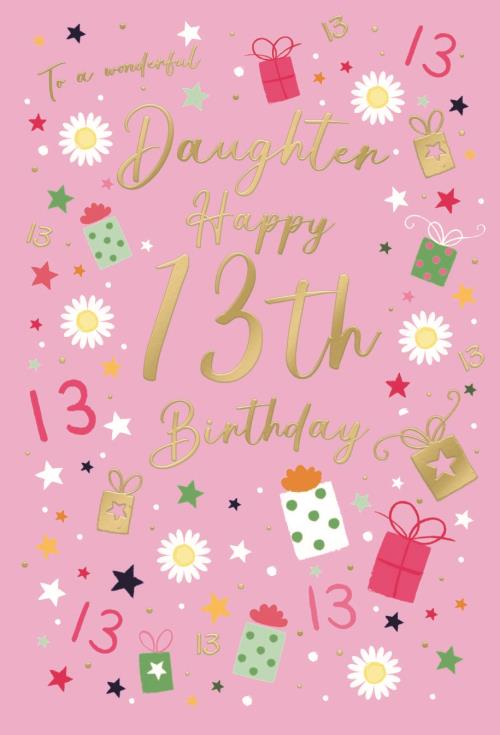 Presents Daughter 13th Birthday Card