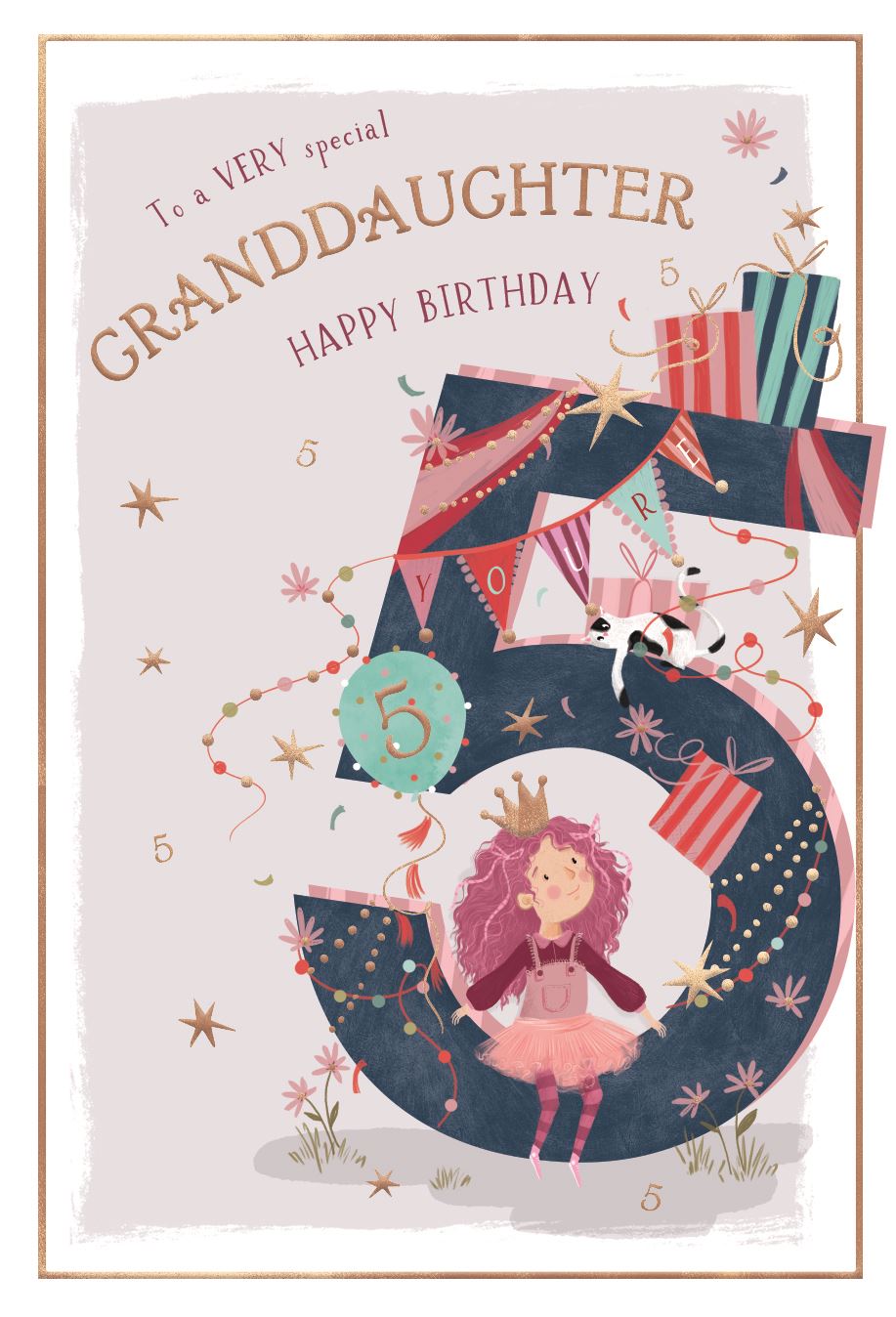 Special Granddaughter 5th Birthday Card