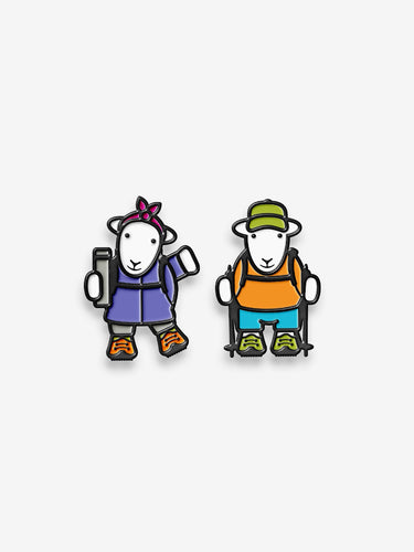 Joe & Flo Pin Badge Set